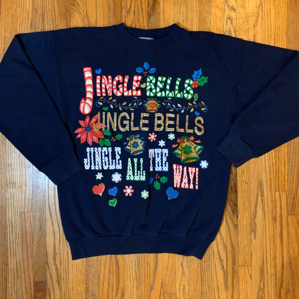 Vintage Jingle Bells Ugly Christmas Sweater